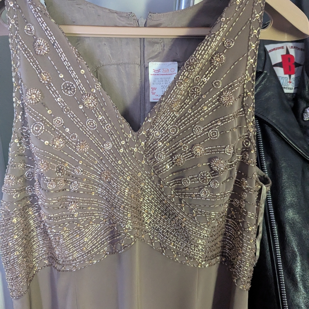 Elegant Beaded Evening Gown